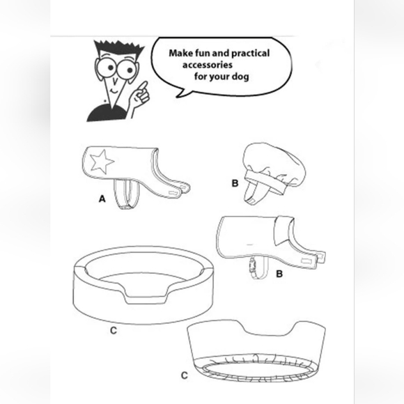 Simplicity 4793 Dummies Sewing Pattern Dog Bed Covers Coats Size A - Picture 7 of 11